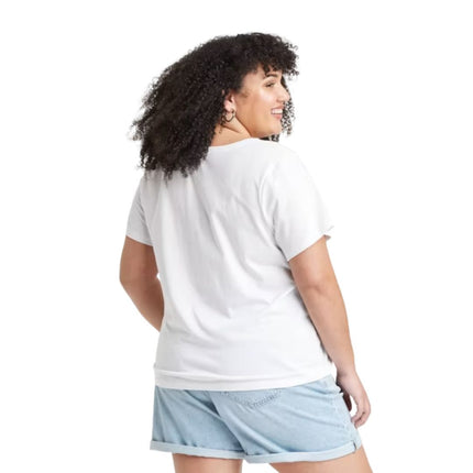 AVA + VIV™ Women's Short Sleeve V-Neck T-Shirt