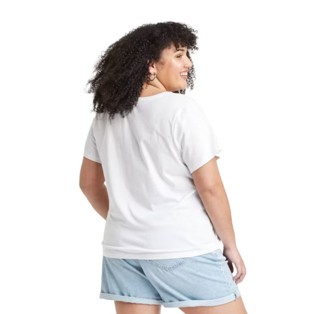 AVA + VIV™ Women's Short Sleeve V-Neck T-Shirt