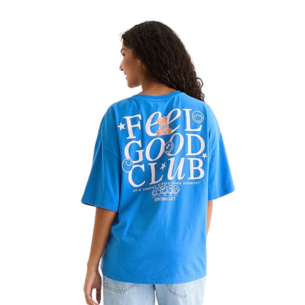 Grayson Threads™ Smiley World Feel Good Club Womens Oversized T-Shirt