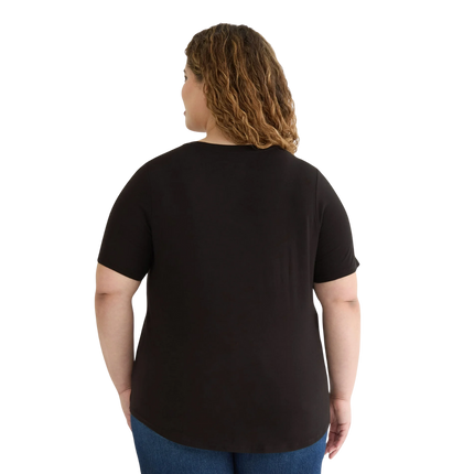 Terra & Sky™ Women’s Plus Short Sleeve V-Neck Tee