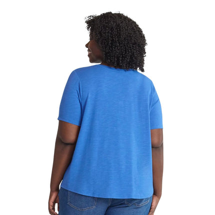 Terra & Sky™ Women’s Plus Short Sleeve V-Neck Tee