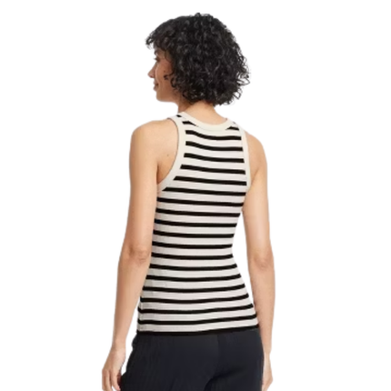 A New Day™ Women's Slim Fit Ribbed Striped Tank Top