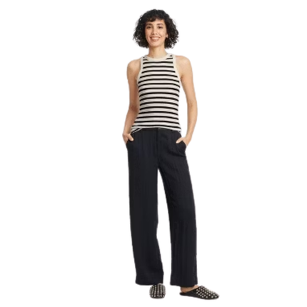 A New Day™ Women's Slim Fit Ribbed Striped Tank Top