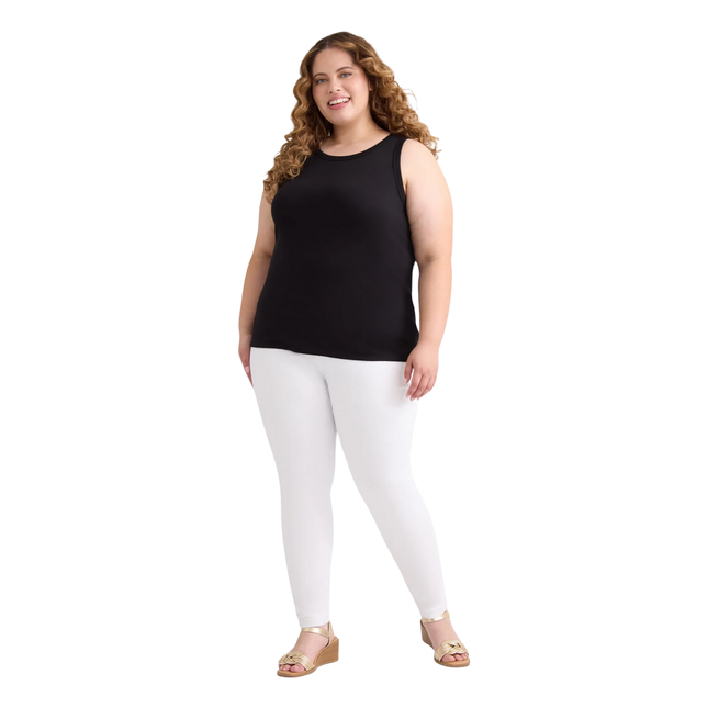 Terra & Sky™ Women's Plus Size High Neck Rib Tank Top
