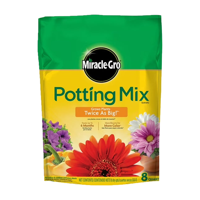 Miracle Gro™ | Potting Mix, For Indoor or Outdoor Potted Plants, Flowers, Shrubs | 8qt