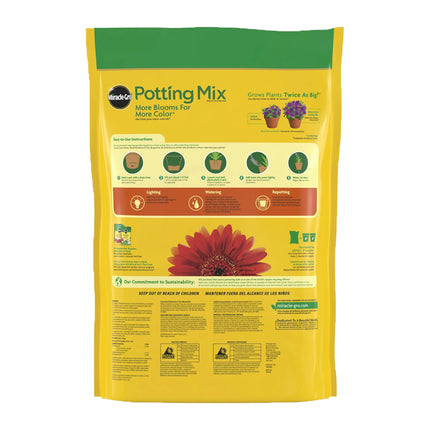 Miracle Gro™ | Potting Mix, For Indoor or Outdoor Potted Plants, Flowers, Shrubs | 8qt