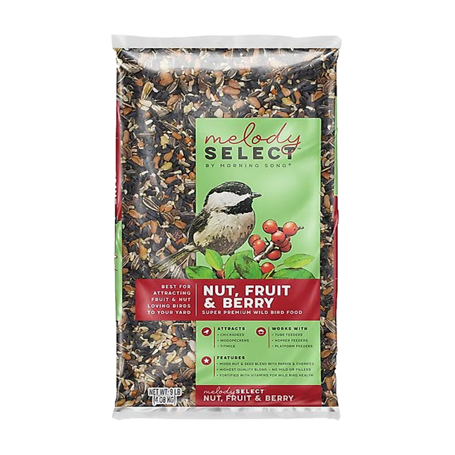 Melody Select™ | Nut, Fruit & Berry |  Bird Food | 9-lb bag